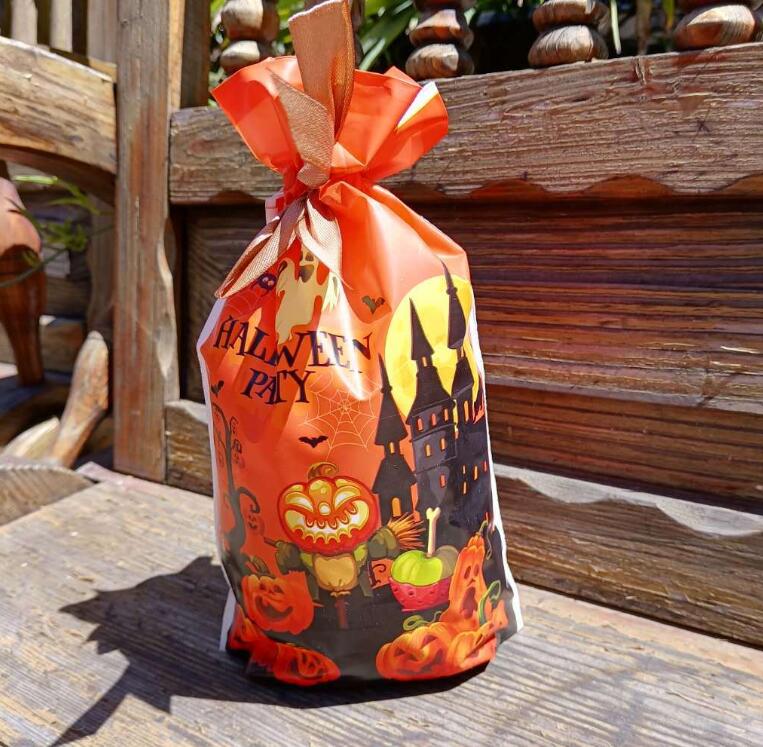 50pcs Halloween Gift Bag Drawstring Pocket