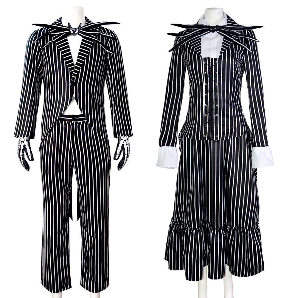 Christmas Eve Scar Jack cosplay costume Skeleton Jack Men's full set Halloween cosplay costume