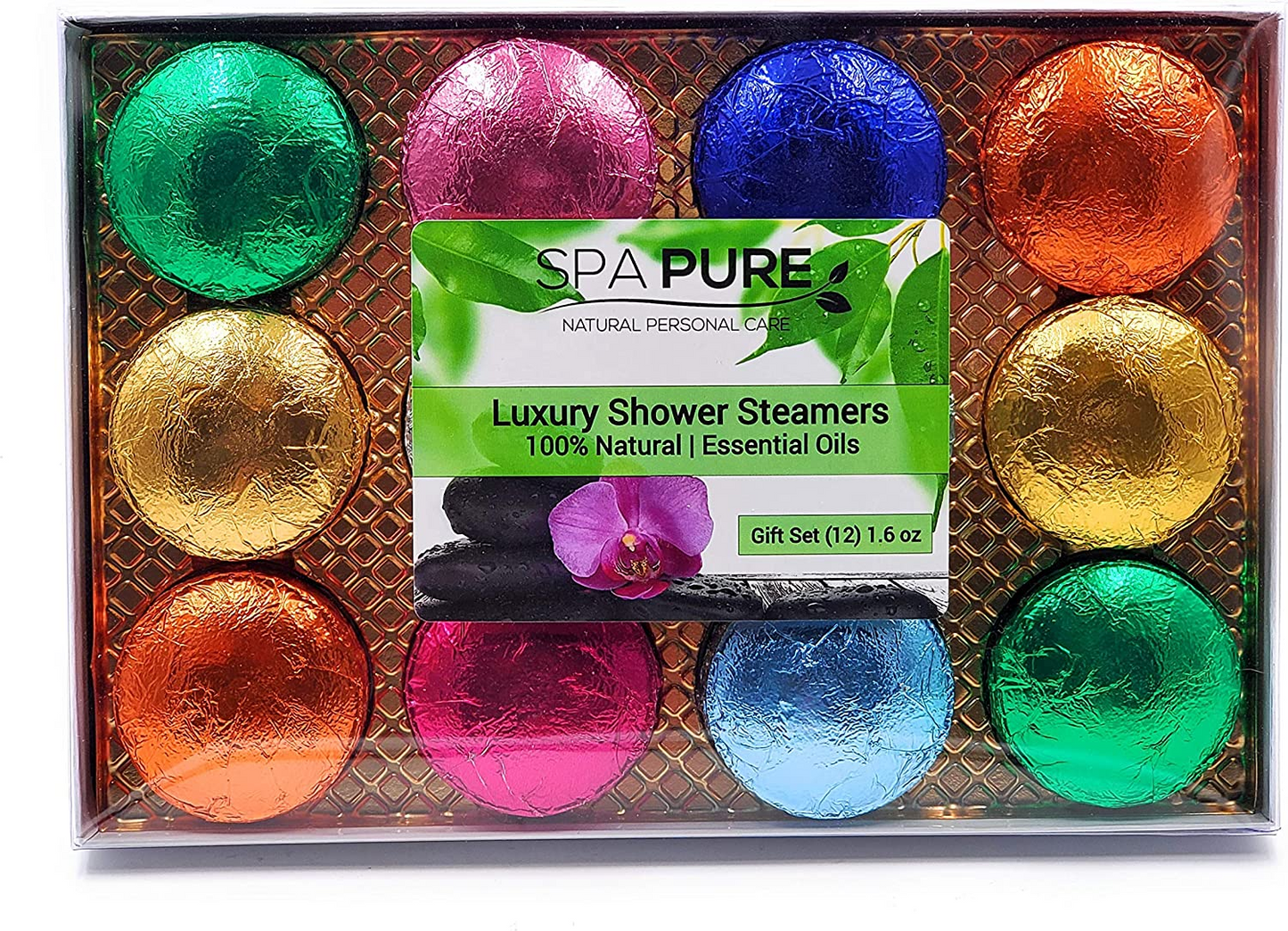 12 Aromatherapy Shower Steamers - NEWEST - Most Popular scents - 100% Essential Oil Blends - individually wrapped 1.6 oz each