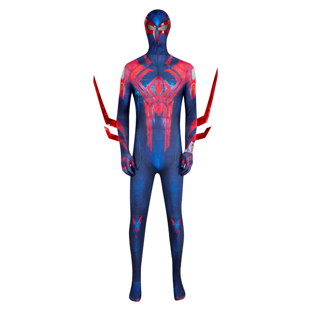 Spider Man 2099 Cosplay Costume Miguel O'Hara Jumpsuit Halloween Comic-Con Props Bodysuit Spiderman Costume with Headgear