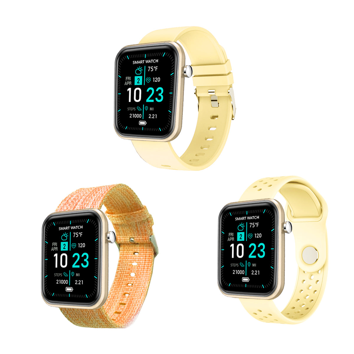 Advanced Smartwatch With Three Bands And Wellness + Activity Tracker - fashion finesse accessories