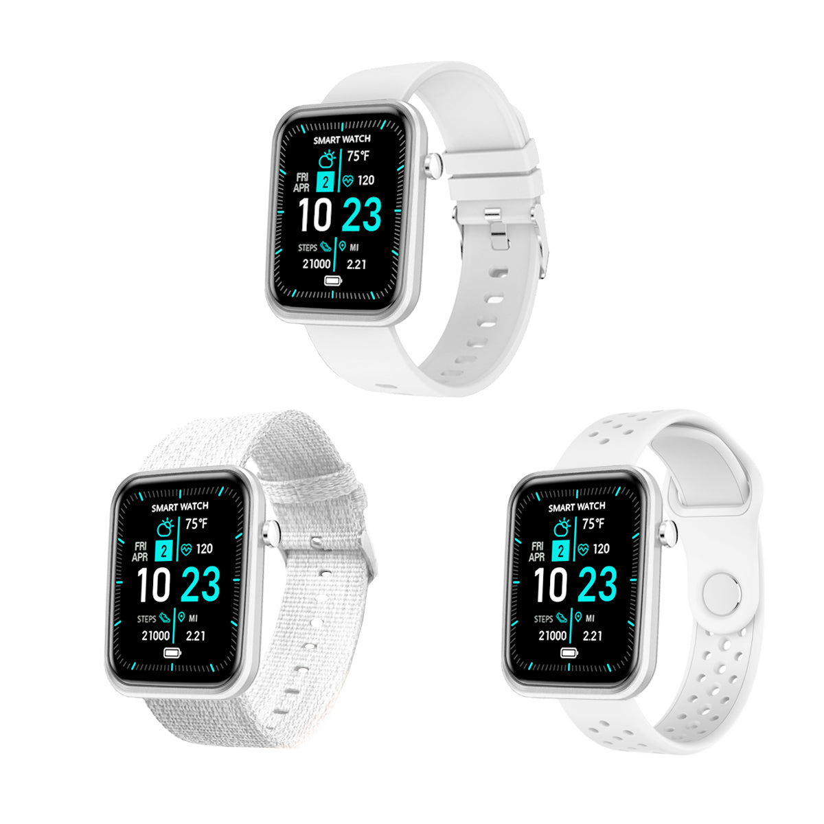 Advanced Smartwatch With Three Bands And Wellness + Activity Tracker - fashion finesse accessories