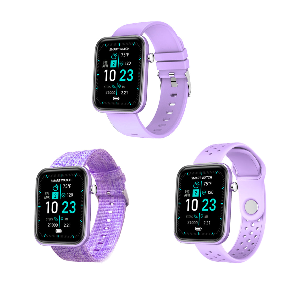 Advanced Smartwatch With Three Bands And Wellness + Activity Tracker - fashion finesse accessories