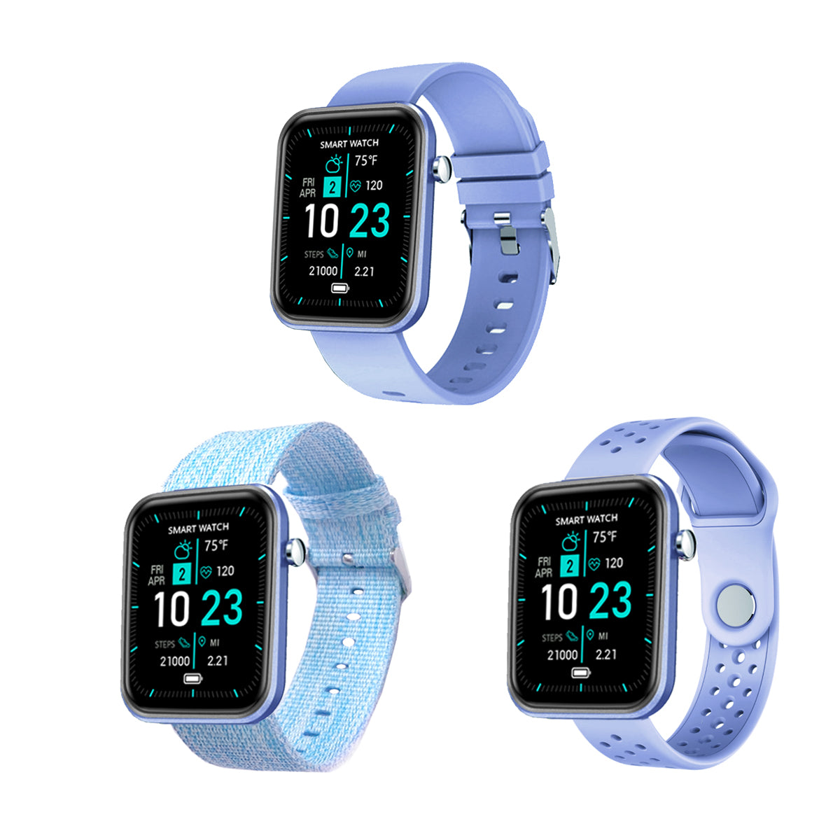 Advanced Smartwatch With Three Bands And Wellness + Activity Tracker - fashion finesse accessories