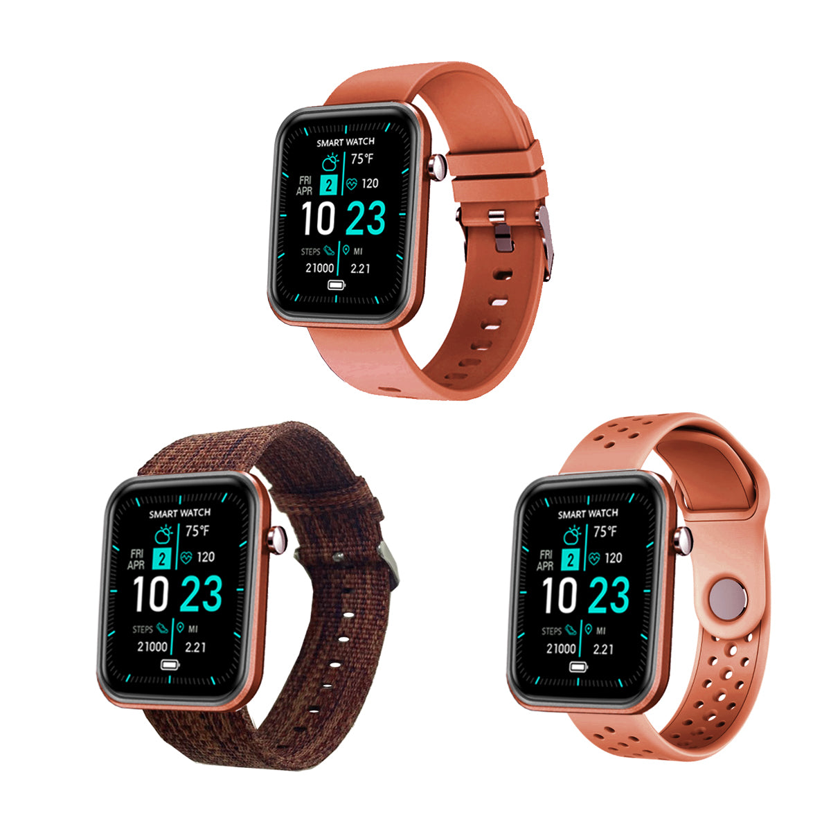 Advanced Smartwatch With Three Bands And Wellness + Activity Tracker - fashion finesse accessories