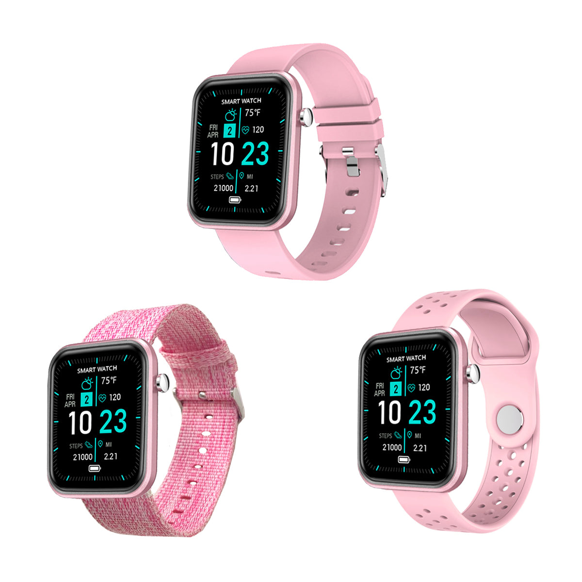 Advanced Smartwatch With Three Bands And Wellness + Activity Tracker - fashion finesse accessories