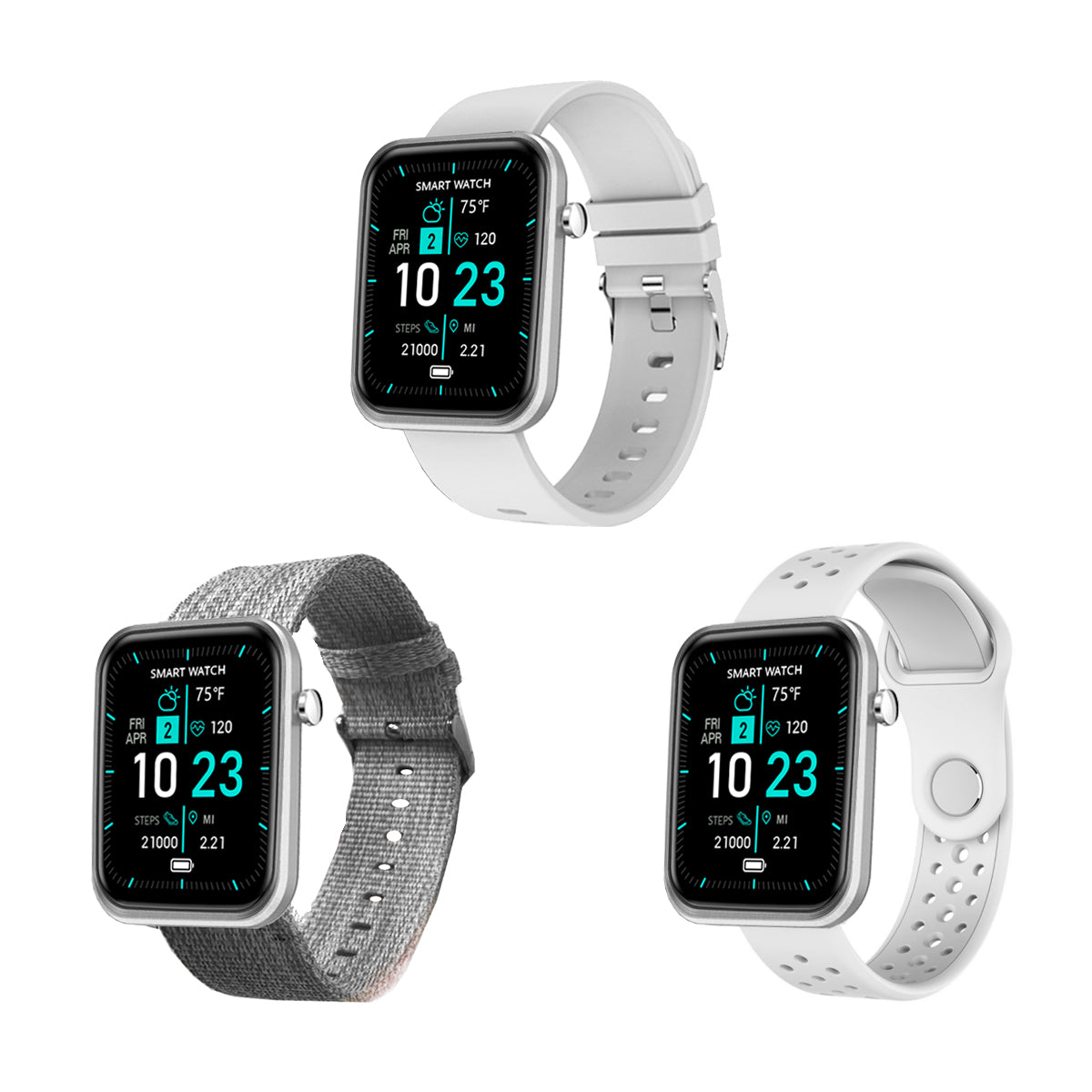 Advanced Smartwatch With Three Bands And Wellness + Activity Tracker - fashion finesse accessories