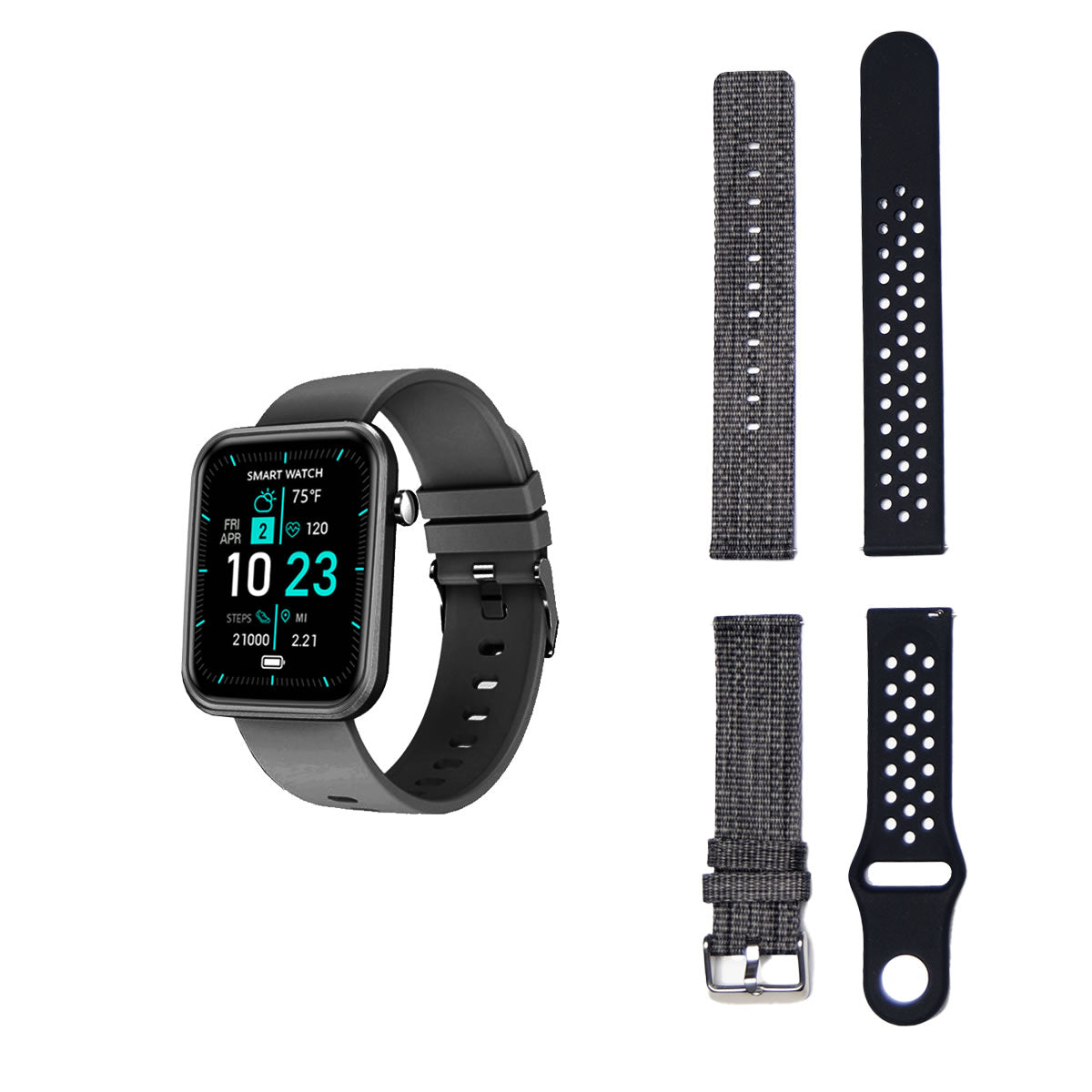 Advanced Smartwatch With Three Bands And Wellness + Activity Tracker - fashion finesse accessories