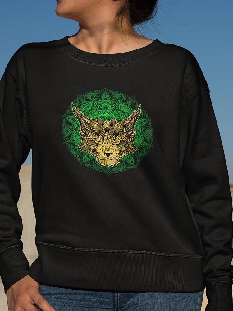 Ethnic Cat With Mandala Sweatshirt Women's -Image by Shutterstock