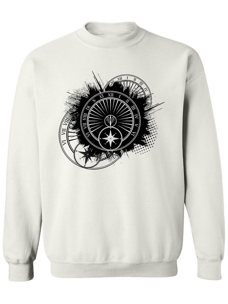 A Dark Astronomical Clock Sweatshirt Women's -Image by Shutterstock - fashion finesse accessories