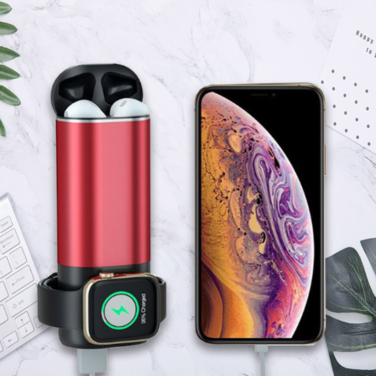 Porta 3 in 1 Wireless Charger For Apple Watch And Airpods Plus Phone - fashion finesse accessories