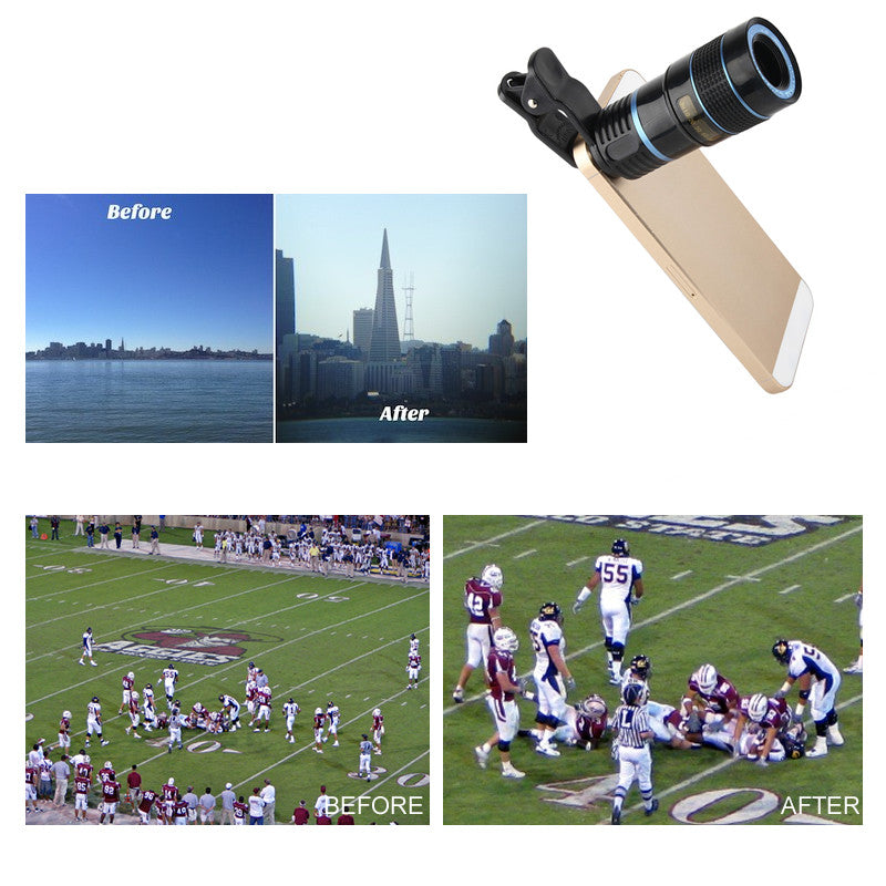 Telephoto PRO Clear Image Lens Zooms 8 times closer! For all Smart Phones & Tablets with Camera - fashion finesse accessories