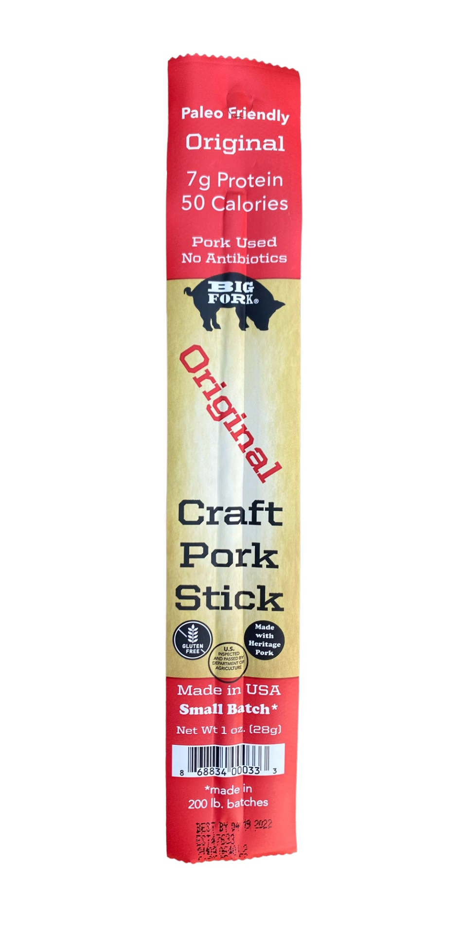 Craft Pork Snack Sticks - One Case (20 sticks)