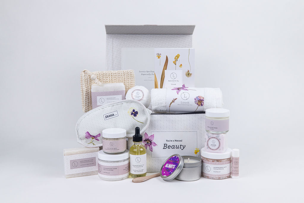 A Special Day Gift, Birthday Gift Basket, Lavender Natural Bath & Body