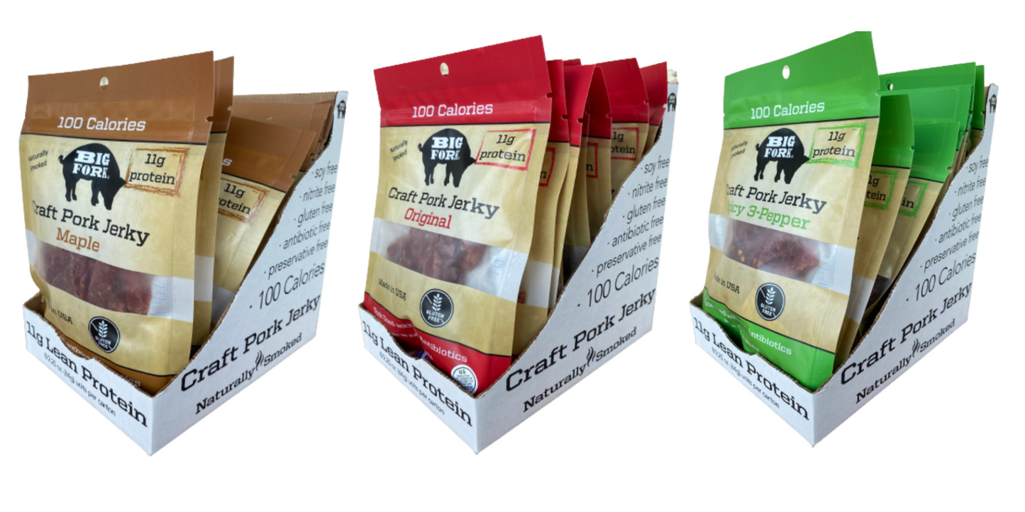 Craft Pork Jerky Collection (24 bags, 8 of each flavor)