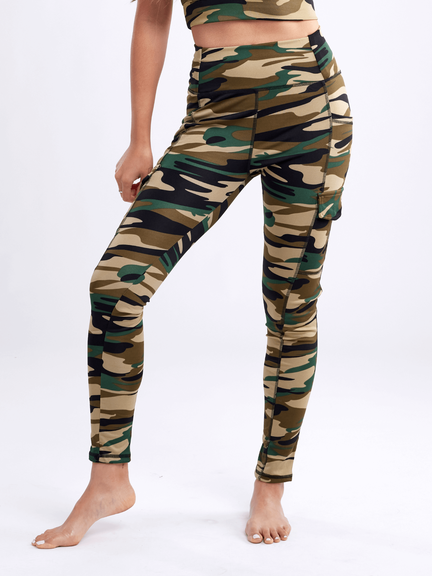 High-Waisted Leggings with Side Cargo Pockets | JupiterGear