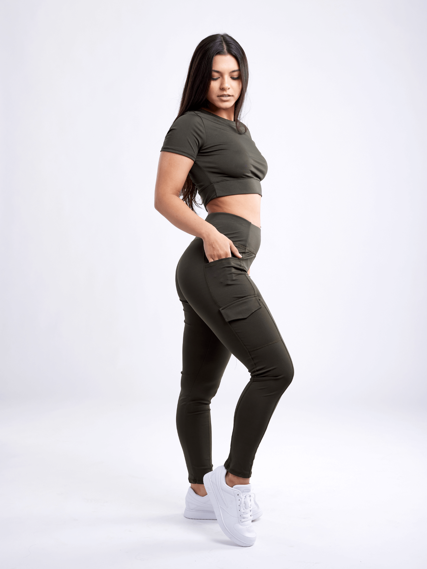 High-Waisted Leggings with Side Cargo Pockets | JupiterGear