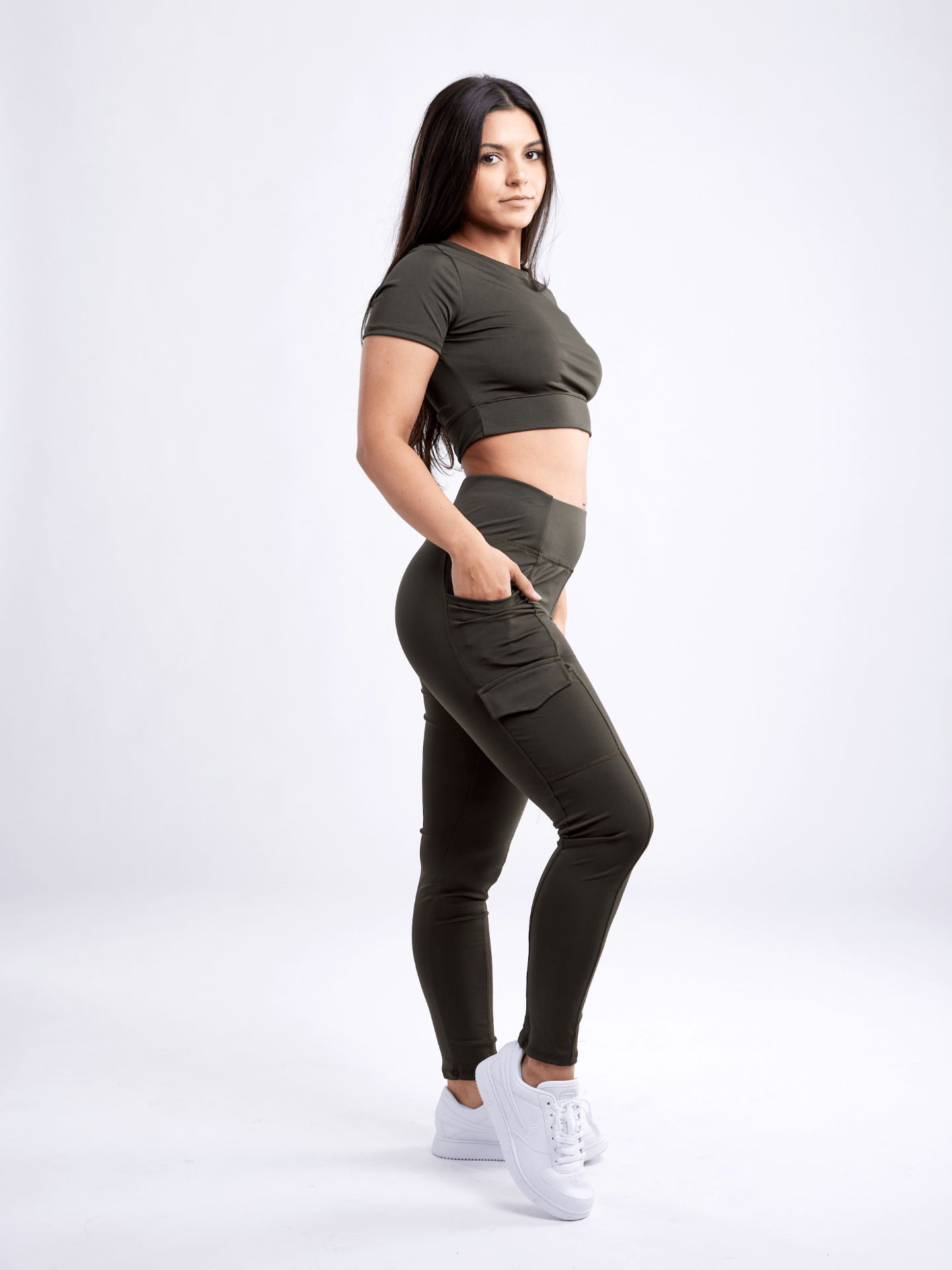 High-Waisted Leggings with Side Cargo Pockets | JupiterGear