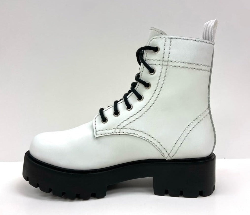 Alice White Heeled Combat Boot - Stylish & Sturdy Leather Boots