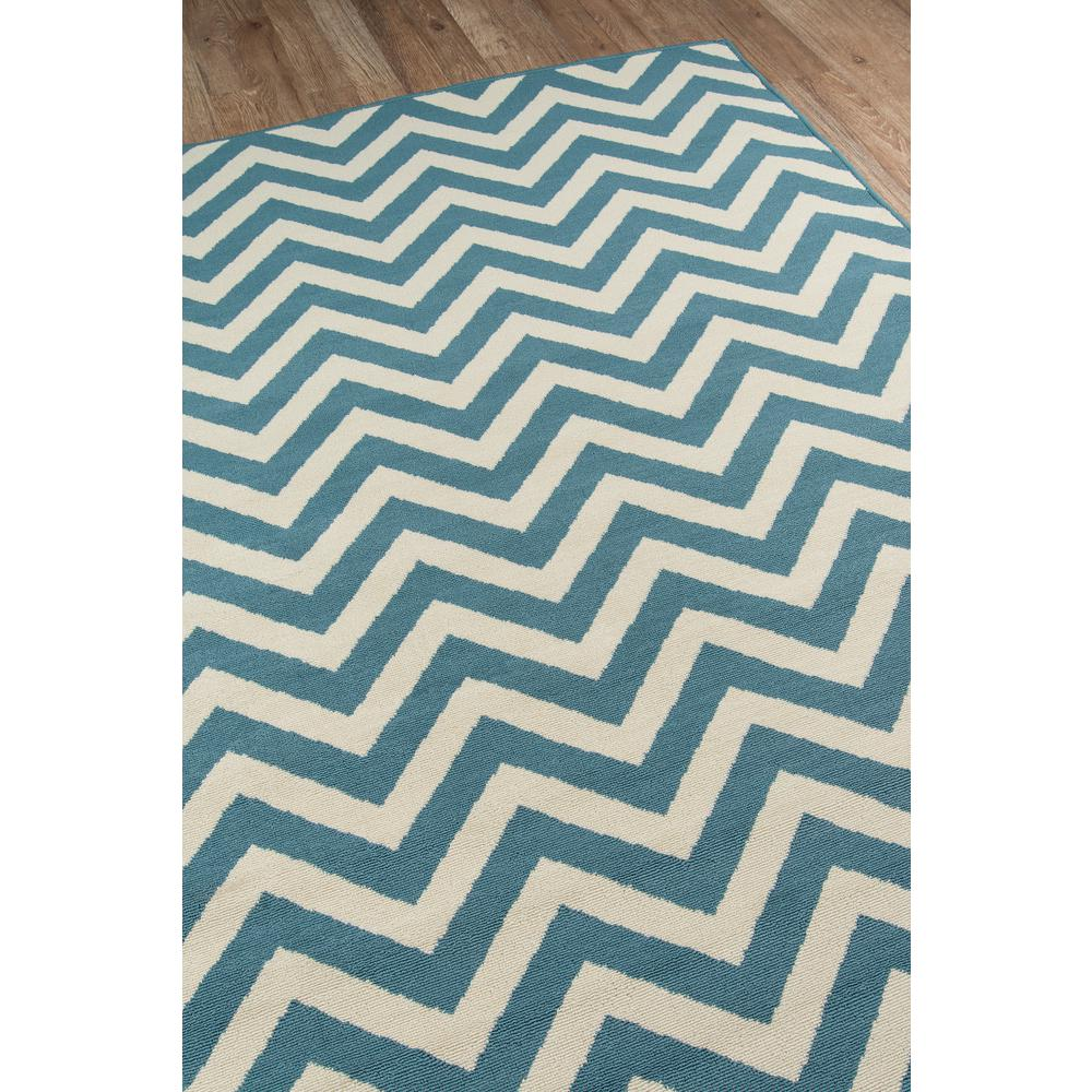 Contemporary Rectangle Area Rug, Blue, 3'11" X 5'7"