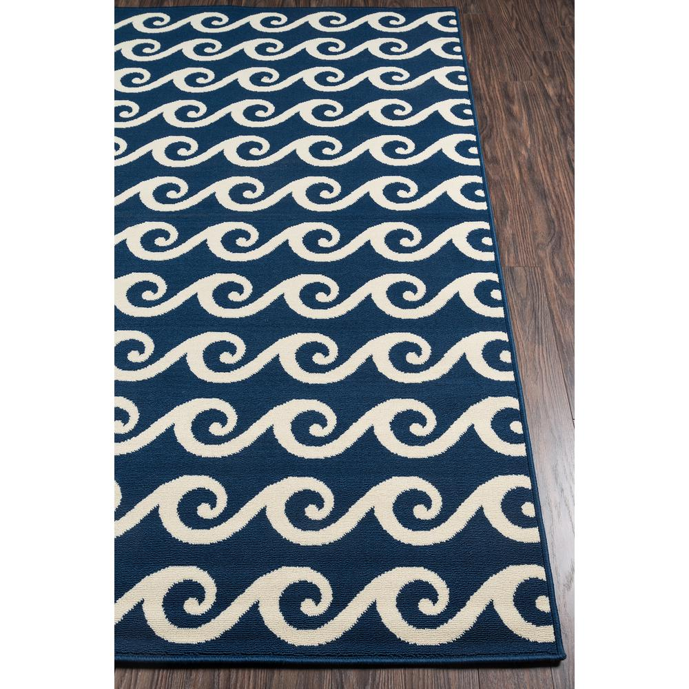 Contemporary Rectangle Area Rug, Navy, 7'10" X 10'10"