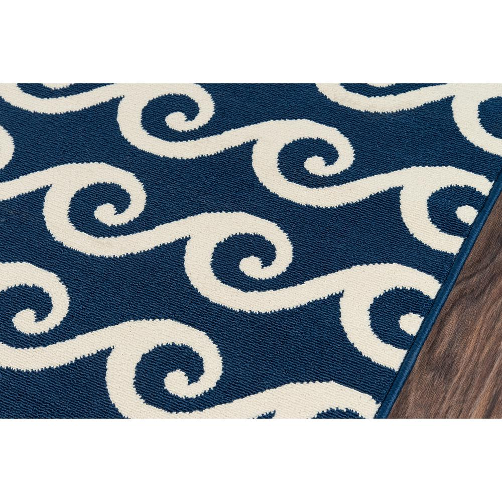 Contemporary Rectangle Area Rug, Navy, 7'10" X 10'10"