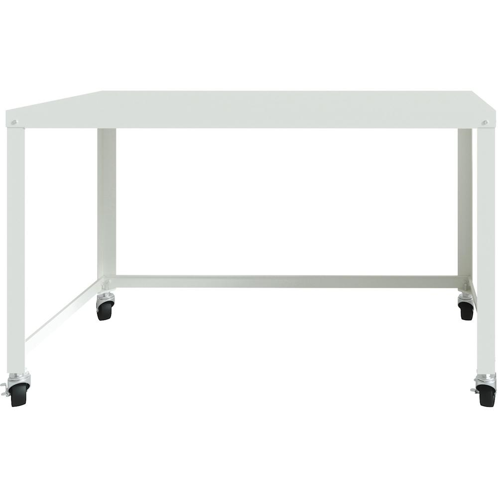 Lorell SOHO Personal Mobile Desk - Rectangle Top - 48" Table Top Width x 23" Table Top Depth - 29.50" HeightAssembly Required - White - 1 Each