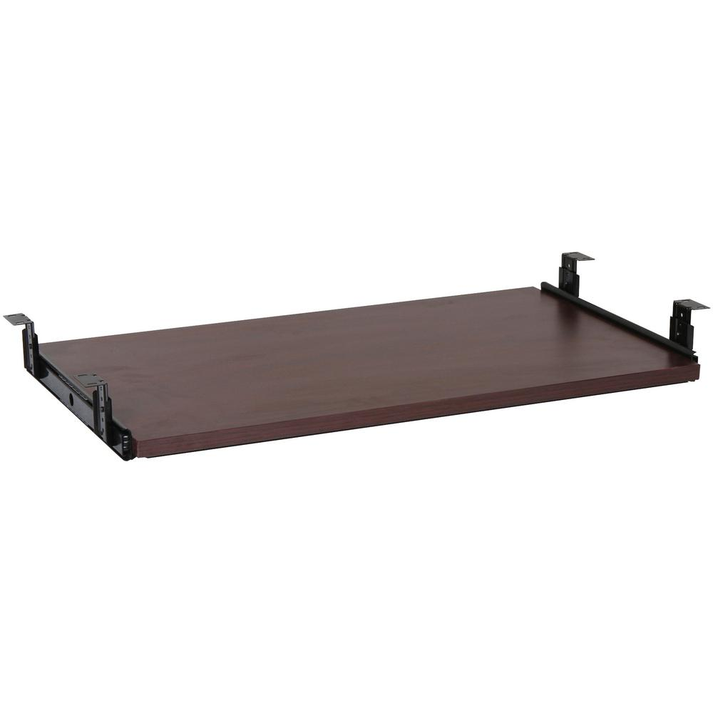 Lorell Mahogany Laminate Keyboard Tray - 25.6" Width x 15.1" Depth - Mahogany - 1 - fashion finesse accessories