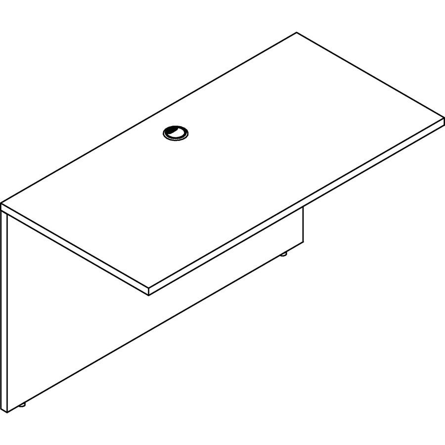 Lorell Prominence 2.0 Bridge - 48" x 24"29" , 1" Top - Band Edge - Material: Particleboard - Finish: Espresso Laminate