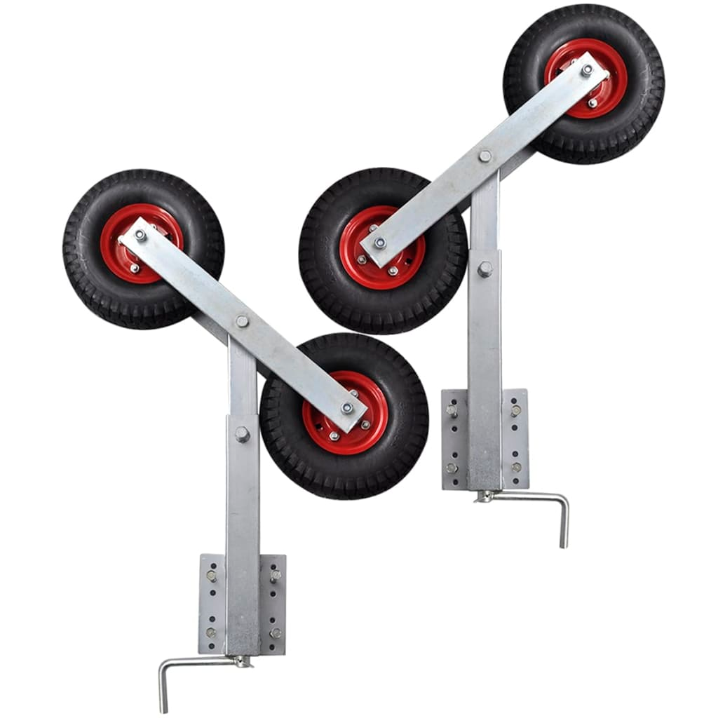 vidaXL Boat Trailer Double Wheel Bow Support Set of 2 23.2"-33.1"