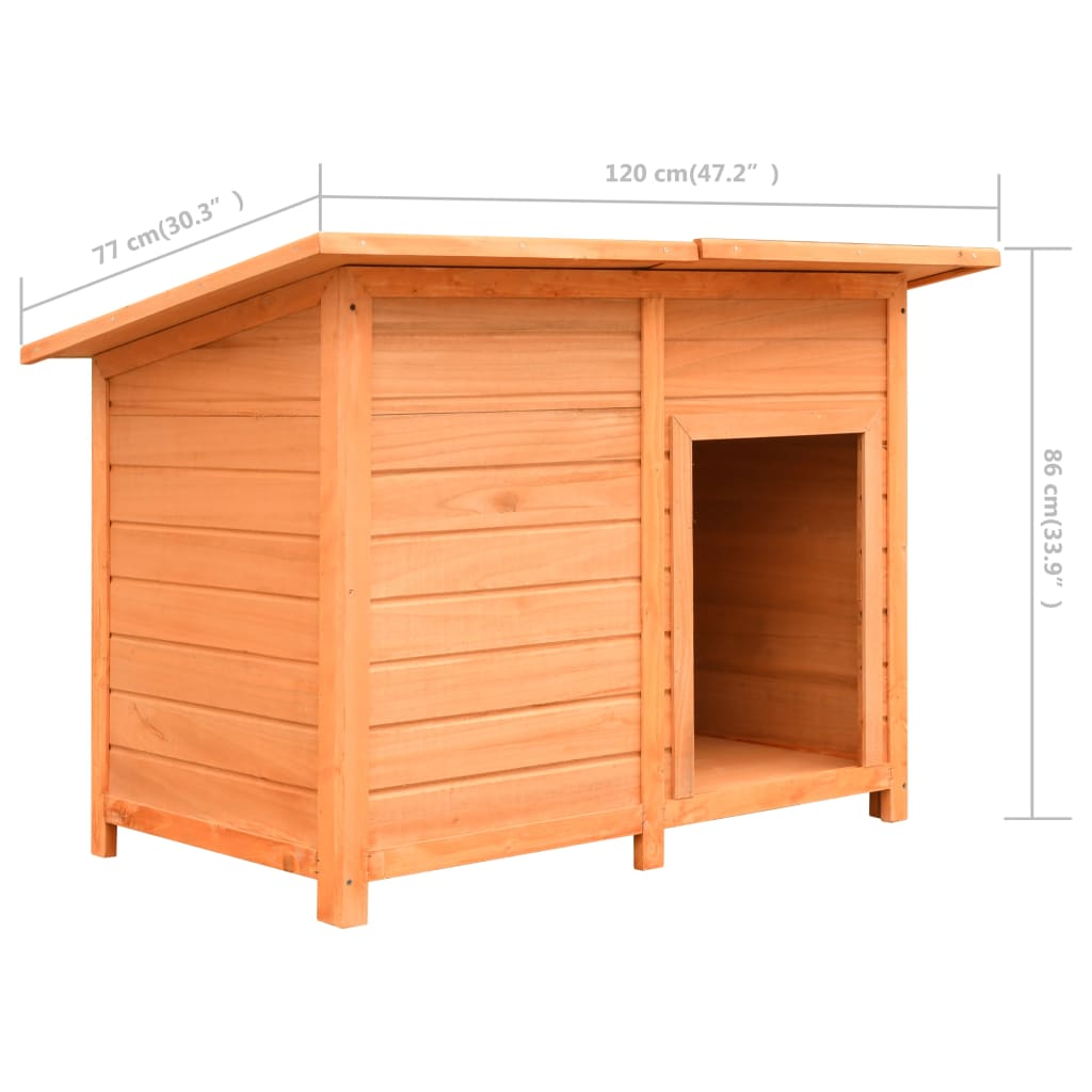 vidaXL Dog Cage Solid Pine & Fir Wood 47.2"x30.3"x33.9"