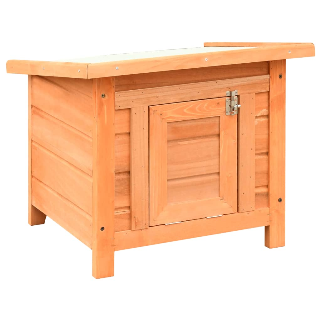 vidaXL Cat House Solid Pine & Fir Wood 19.7"x18.1"x17.1"