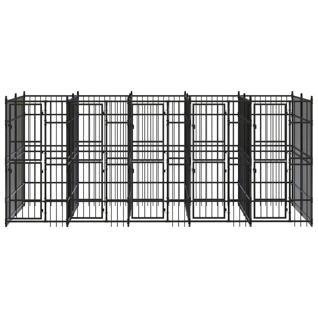 vidaXL Outdoor Dog Kennel Steel 99.2 ft²