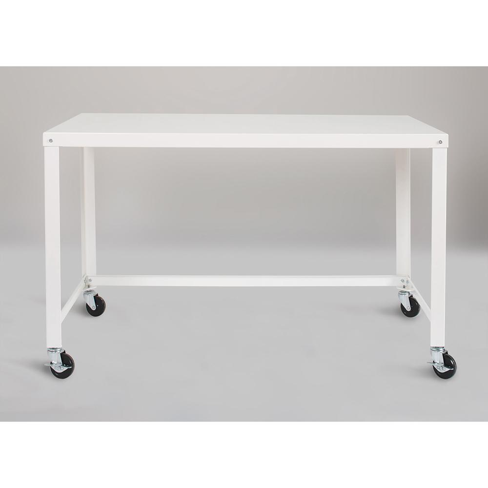 Lorell SOHO Personal Mobile Desk - Rectangle Top - 48" Table Top Width x 23" Table Top Depth - 29.50" HeightAssembly Required - White - 1 Each