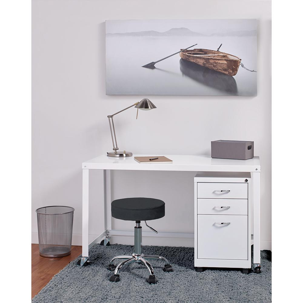 Lorell SOHO Personal Mobile Desk - Rectangle Top - 48" Table Top Width x 23" Table Top Depth - 29.50" HeightAssembly Required - White - 1 Each