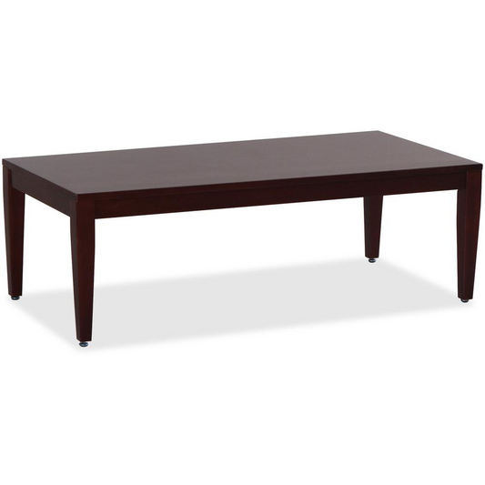 Lorell Solid Wood Coffee Table - Rectangle Top - Four Leg Base - Traditional Style - 4 Legs - 47.50" Table Top Length x 23.60" Table Top Width x 42.50" Table Top Depth - 15.75" Height x 23.63" Width x