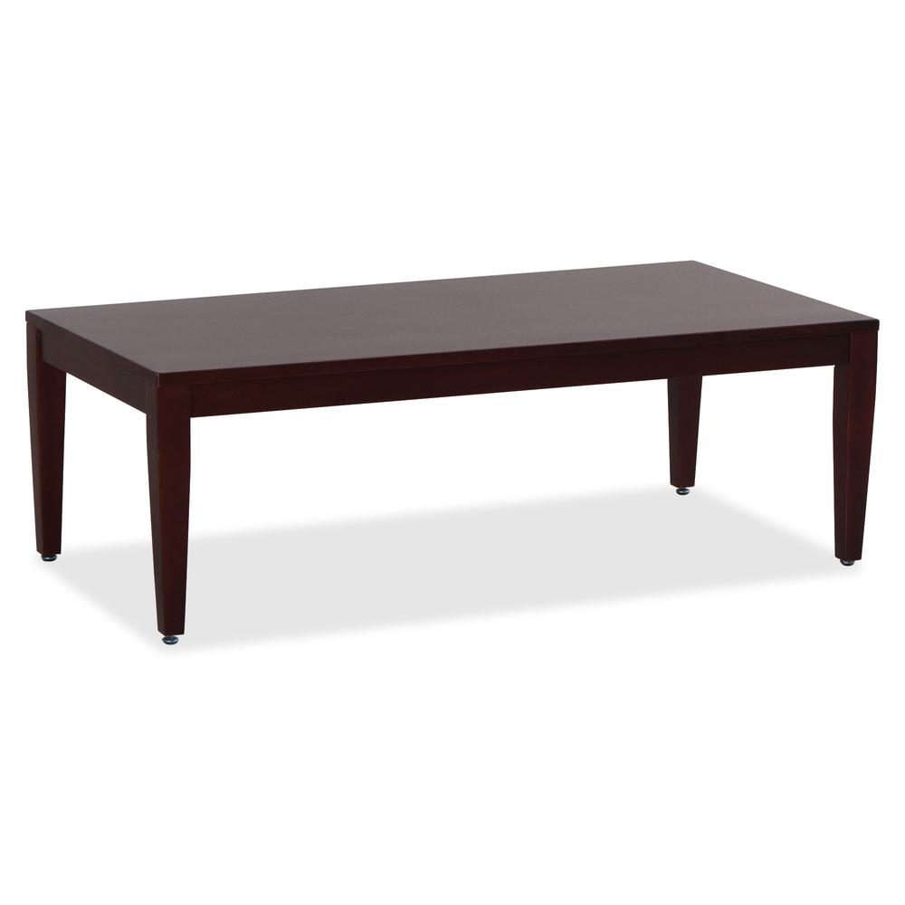 Lorell Solid Wood Coffee Table - Rectangle Top - Four Leg Base - Traditional Style - 4 Legs - 47.50" Table Top Length x 23.60" Table Top Width x 42.50" Table Top Depth - 15.75" Height x 23.63" Width x