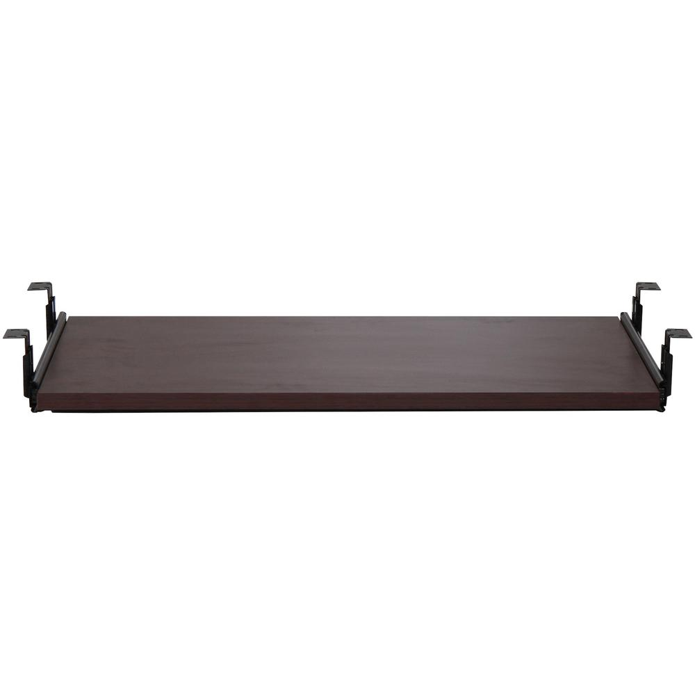 Lorell Mahogany Laminate Keyboard Tray - 25.6" Width x 15.1" Depth - Mahogany - 1 - fashion finesse accessories