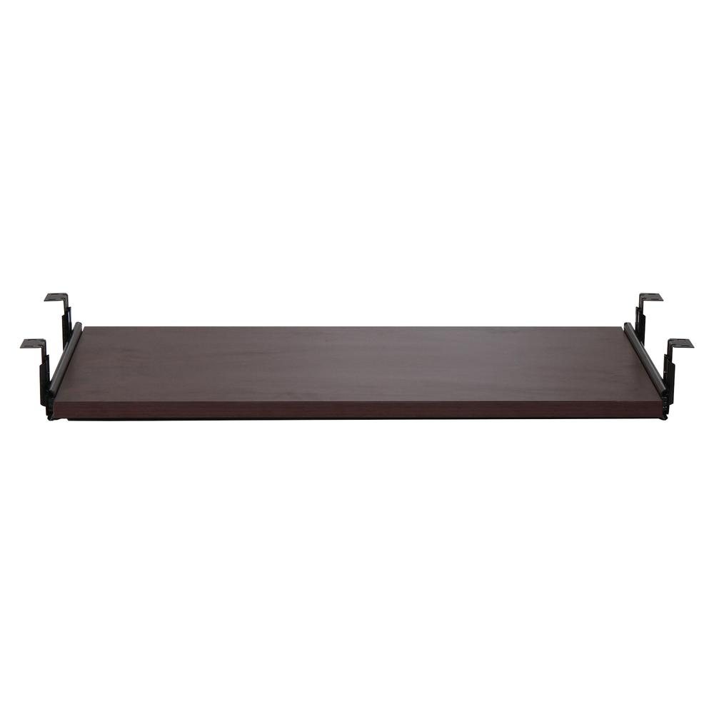 Lorell Mahogany Laminate Keyboard Tray - 25.6" Width x 15.1" Depth - Mahogany - 1 - fashion finesse accessories