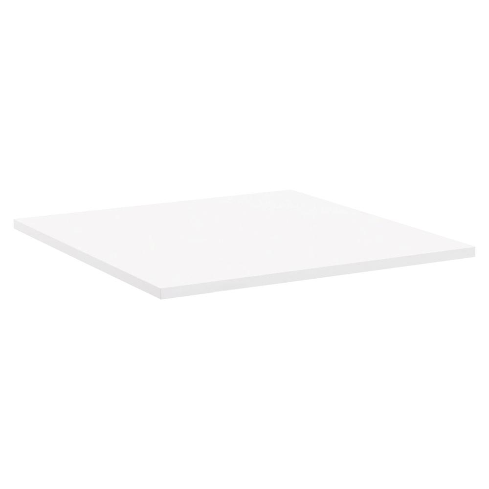 Lorell Hospitality Collection Tabletop - High Pressure Laminate (HPL) Square, White Top - 36" Table Top Width x 36" Table Top Depth x 1" Table Top Thickness - Assembly Required - Thermofused Laminate