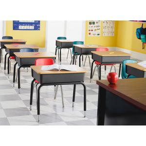 Lorell Classroom Activity Tabletop - High Pressure Laminate (HPL) Rectangle, Medium Oak Top - 30" Table Top Width x 60" Table Top Depth x 1.13" Table Top Thickness - Assembly Required - 1 Each