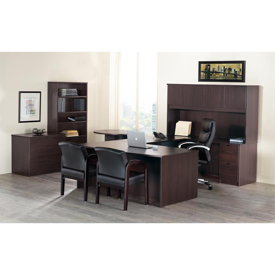 Lorell Prominence 2.0 Left-Pedestal Credenza - 72" x 24"29" , 1" Top - 2 x File Drawer(s) - Single Pedestal on Left Side - Band Edge - Material: Particleboard - Finish: Thermofused Melamine (TFM)