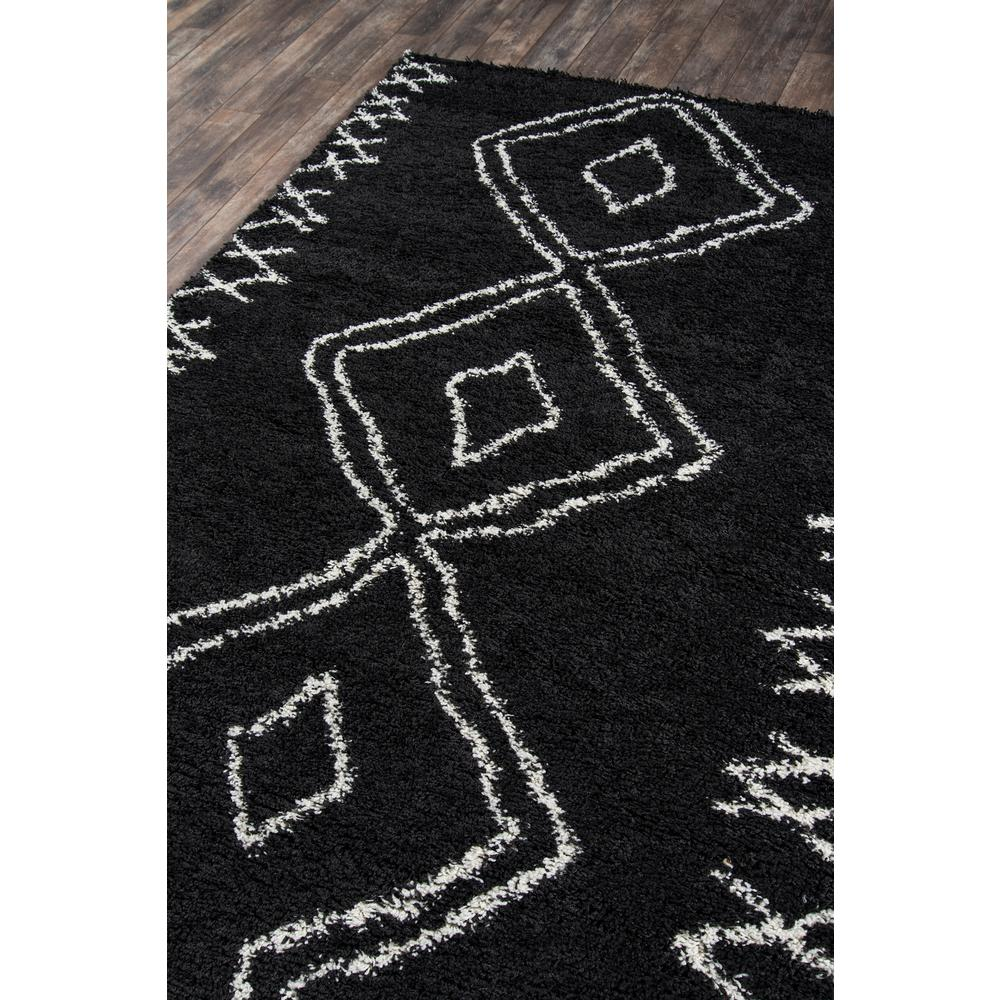 Contemporary Rectangle Area Rug, Black, 9'3" X 12'6"