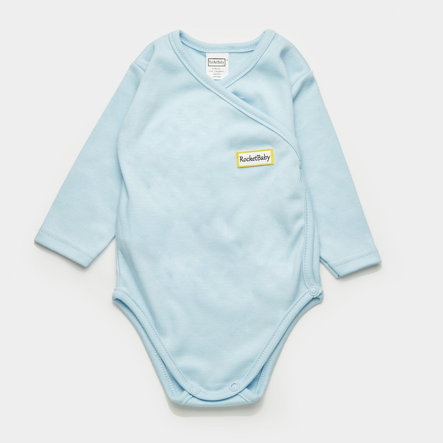 Bodysuit Kimono Long Sleeve 3-Pack Baby Blue