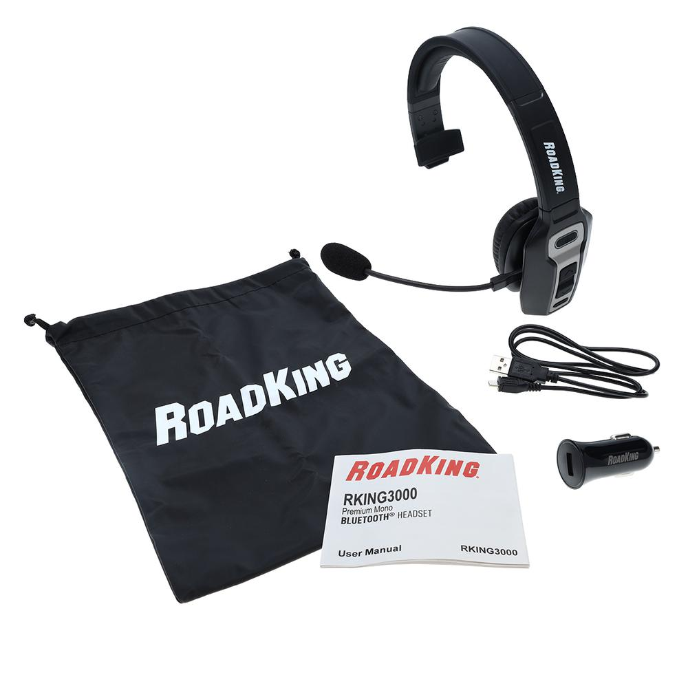 Noise Cancelling Bluetooth(R) Headset Wireless Trucker Headset w Mic Premium RKING3000