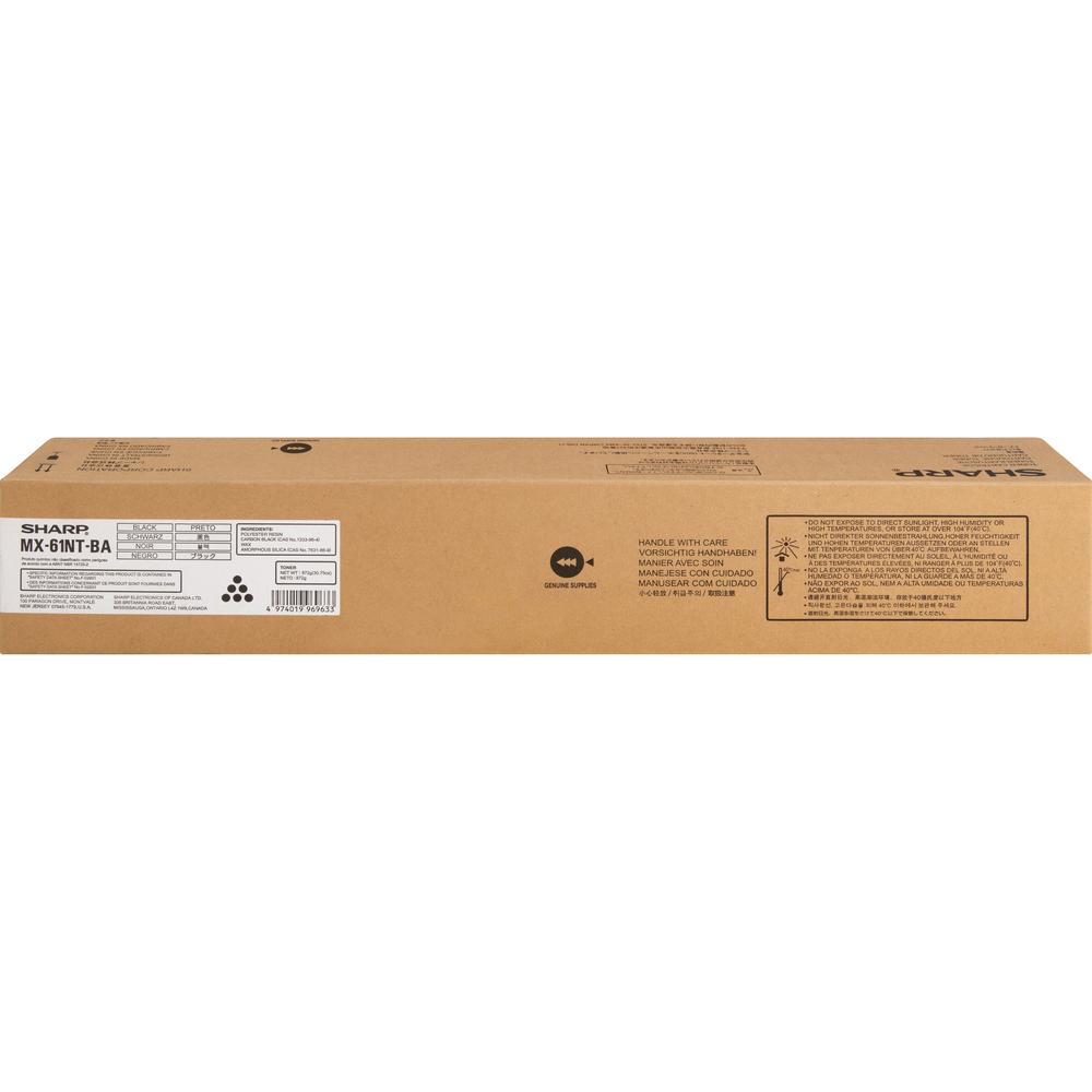 Sharp MX-61NT Original Laser Toner Cartridge - Black - 1 Each - 40000 Pages