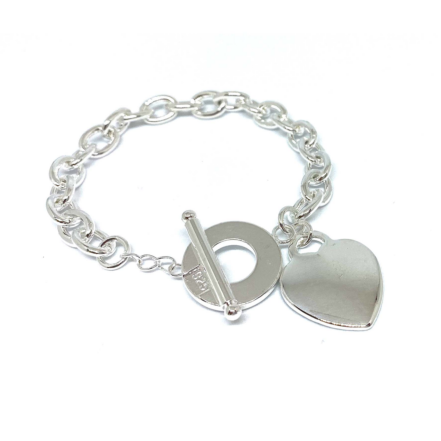 Heart Shaped Lady Charm Bracelet (925 Silver)