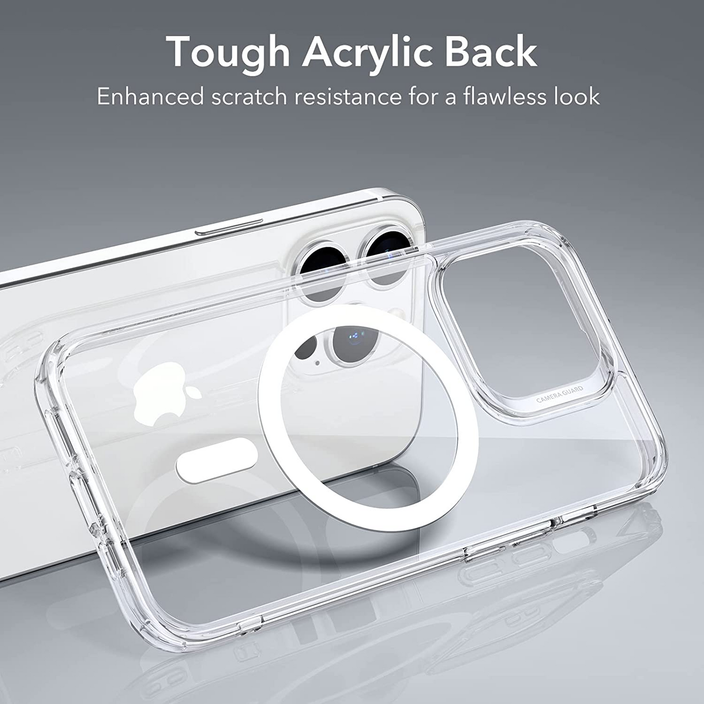 i7 USA Super Magnetic for iPhone 14 Pro Max Case Clear, [Compatible with MagSafe] [Non-Yellowing] Slim Fit Yet Protective Military Grade Shockproof Bumper with Airbag Cover 6.7 inch - Crystal Clear - fashion finesse accessories