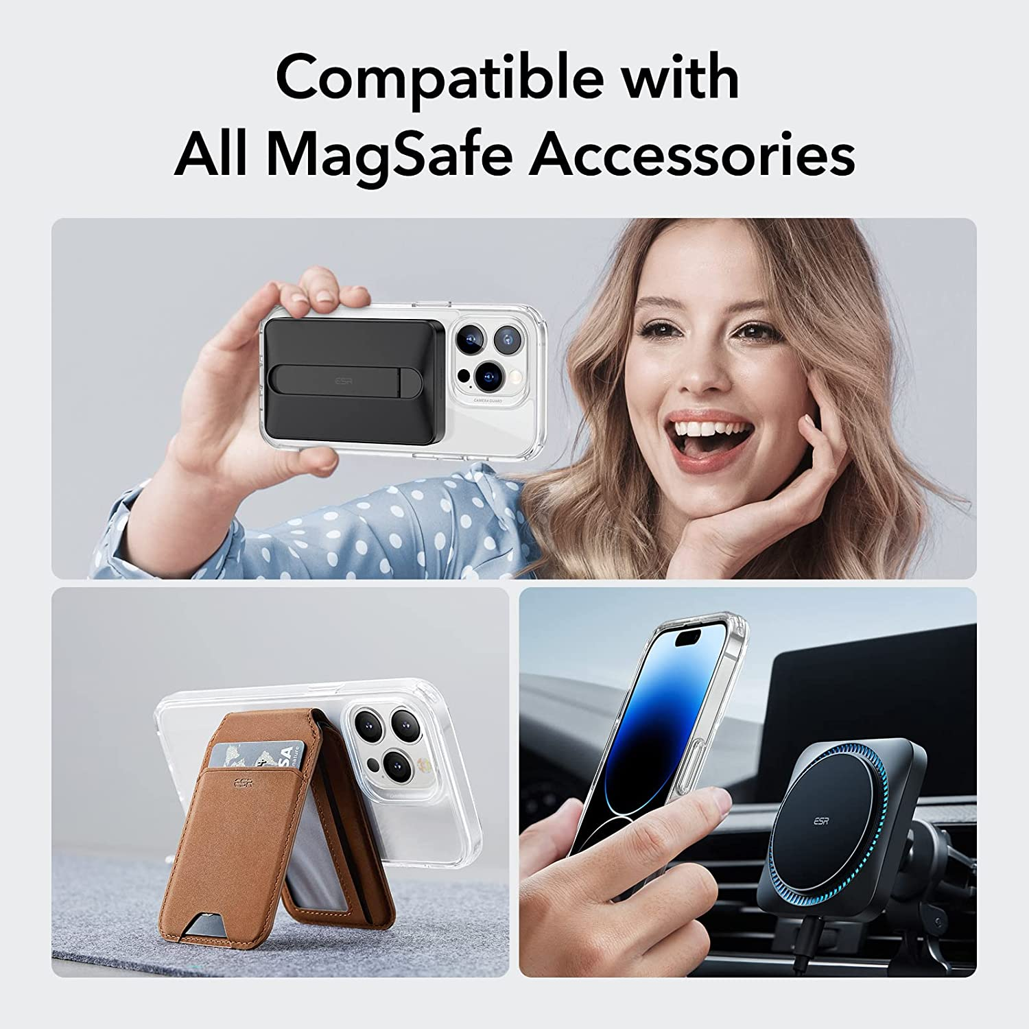 i7 USA Super Magnetic for iPhone 14 Pro Max Case Clear, [Compatible with MagSafe] [Non-Yellowing] Slim Fit Yet Protective Military Grade Shockproof Bumper with Airbag Cover 6.7 inch - Crystal Clear - fashion finesse accessories