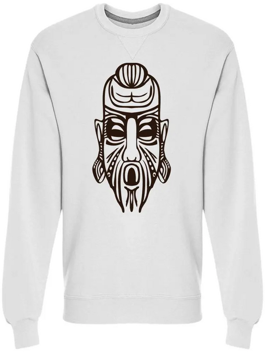 Ethnic Pattern Tiki Mask Sweatshirt Men's -Image by Shutterstock